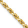 14k Yellow Gold 4mm Solid Diamond-Cut Quadruple Rope Chain