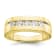10K Yellow Gold Lab Grown Diamond SI1/SI2, G H I, 5-Stone Men's Channel Band
