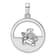 Rhodium Over Sterling Silver Blue Inlay Lab Created Opal Turtle Pendant