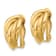 14k Yellow Gold Polished and Satin Omega Clip Non-pierced Earrings
