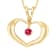 0.06ct Ruby Heart Pendant in 14k Yellow Gold