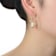 Freshwater Pearl Pear Shape Hoop Earrings In 14K Gold Over Sterling Silver