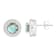 6mm Round Labradorite 1/5 ctw Diamond Rhodium Over Sterling Silver Halo
Stud Earrings