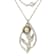 6x4mm Oval White Freshwater Pearl and 1.75mm Round White Cubic Zirconia
Sterling Silver Necklace