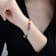 Multi-Color CZ Rectangle Bangle Bracelet In 14K Gold Over Brass