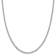 Rhodium Over Sterling Silver Polished 3.15mm Curb Chain Necklace