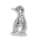 Rhodium Over 14k White Gold Black Diamond Penguin Chain Slide Pendant