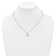 White Lab-Grown Diamond F VS 14K White Gold "A" Initial
Necklace 2.00ct