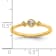 14K Yellow Gold Petite Beaded Edge Cushion Diamond Ring 0.10ctw