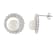 White Cultured Freshwater Pearl and CZ Rhodium Over Sterling Silver
7-8mm Button Earrings