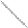 Rhodium Over Sterling Silver Polished Starfish, Shell, Sand Dollar Bracelet