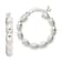 Sterling Silver Polished Beaded Hoop Earrings