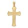 14k Yellow Gold Polished, Satin and Diamond-Cut Crucifix Pendant