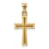 Rhodium Over 14K Two-tone Gold Diamond-cut Small Latin Cross Pendant