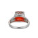 Red And White Cubic Zirconia Platinum Over Silver January Birthstone
Ring 7.23ctw