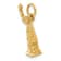 14k Yellow Gold Textured Statue Of Liberty Charm Pendant