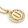 Cardano Initial U Pendant Necklace In 18K Gold Over Bronze