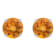 5mm Round Citrine Rhodium Over 10k White Gold Stud Earrings