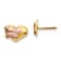 Rhodium Over 14k Yellow Gold Polished Butterfly Heart Screwback Earrings