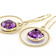 Purple Amethyst 14k Yellow Gold Dangle Earrings 3.32ctw