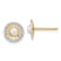 14k Two-tone Gold 7.98mm Stud Earrings with 3-3.5mm Freshwater Cultured Pearl