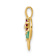 14K Two-tone Gold  Siam Ruby, Emerald and Diamond Flower Heart Pendant