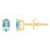 5x3mm Oval Aquamarine 14k Yellow Gold Stud Earrings