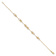 10k Yellow Gold Diamond-Cut Textured Hearts and Beads Link Bracelet