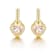 Pink Rose Quartz 14K Yellow Gold Over Sterling Silver Heart Drop Earrings
