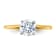 14K Yellow Gold With White Gold Accents 1 ct. D E F Pure Light Round
Moissanite Solitaire Ring