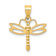 14k Yellow Gold Dragonfly Pendant