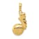 14k Yellow Gold Textured Soccer Ball and Shoe Pendant