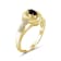 Black Sapphire 14K Gold Over Sterling Silver Ring 0.25ctw