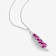 Natural Ruby And Diamond Necklace 14K White Gold Pendant with Chain Gift
For Women