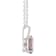 10x8mm Oval Rose Quartz With Diamond Accents Rhodium Over Sterling
Silver Pendant with Chain