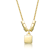 Lock And Beaded Accents Pendant Necklace In 14K Gold Over Brass