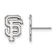 Rhodium Over Sterling Silver MLB LogoArt San Francisco Giants Post Earrings