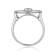 White Topaz with Moissanite Accents Rhodium Over Sterling Silver Evil
Eye Halo Ring