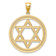 14k Yellow Gold Star of David Diamond-Cut Pendant