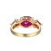 Lab Created Ruby 18k Yellow Gold Over Sterling Silver July Birthstone
Ring 3.47ctw
