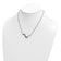 Rhodium Over Sterling Silver Crystal Fashion Wave 16.5 + 1 Inch
Extension Necklace