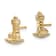 14K Yellow Gold Textured Lighthouse Stud Earrings