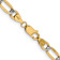 14k Yellow Gold and Rhodium Over 14k Yellow Gold 5.25mm Pave Figaro 26
Inch Chain