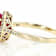 Ruby And Diamond Solitaire Ring In 10K Gold