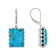 Large Turquoise Sterling Silver Drop Earrings