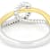 Contemporary Lab-Grown Diamond Rope-Motif Bypass Ring In Two-Tone Gold