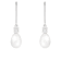 7.5-8 mmWhite Cultured Freshwater Pearl and Cubic Zirconia Rhodium Over
Sterling Silver Earrings