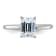 Rhodium Over 14K White Gold 1 3/4 ct. G H I True Light Emerald
Moissanite Solitaire Ring