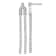 Rhodium Over 14K White Gold Lab Grown Diamond Post Dangle Earrings