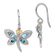 Rhodium Over Sterling Silver with 14K Yellow Gold London Blue Topaz and
Diamond Dragonfly Earrings